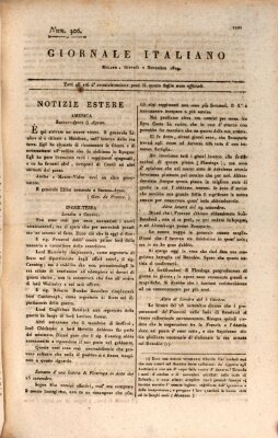 Giornale italiano Donnerstag 2. November 1809