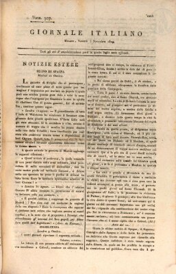 Giornale italiano Freitag 3. November 1809