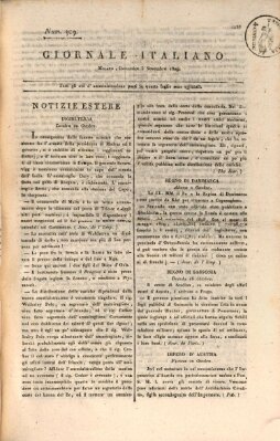 Giornale italiano Sonntag 5. November 1809