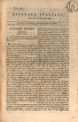 Giornale italiano Mittwoch 8. November 1809