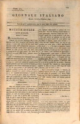 Giornale italiano Donnerstag 9. November 1809