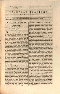 Giornale italiano Mittwoch 15. November 1809