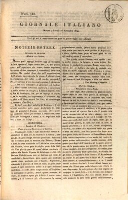 Giornale italiano Donnerstag 16. November 1809