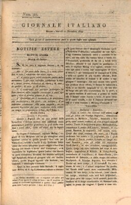 Giornale italiano Dienstag 21. November 1809