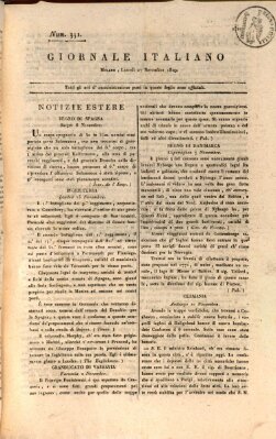 Giornale italiano Montag 27. November 1809