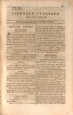 Giornale italiano Montag 4. Dezember 1809