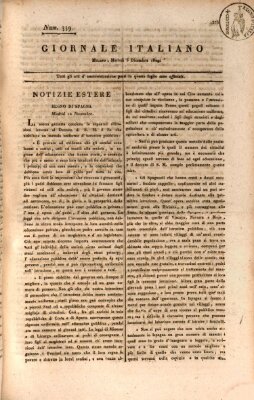 Giornale italiano Dienstag 5. Dezember 1809