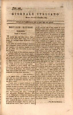 Giornale italiano Mittwoch 6. Dezember 1809