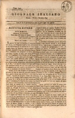 Giornale italiano Donnerstag 7. Dezember 1809