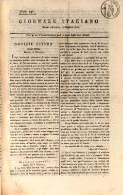 Giornale italiano Mittwoch 13. Dezember 1809