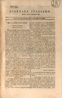 Giornale italiano Dienstag 19. Dezember 1809