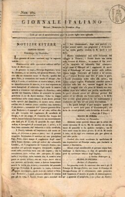 Giornale italiano Sonntag 31. Dezember 1809