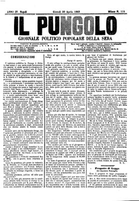 Il pungolo Donnerstag 30. April 1863