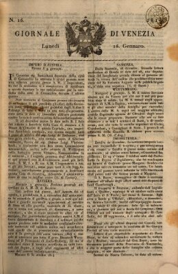 Giornale di Venezia Montag 16. Januar 1815