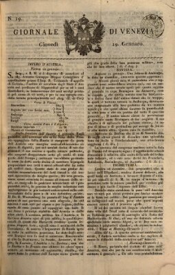 Giornale di Venezia Donnerstag 19. Januar 1815