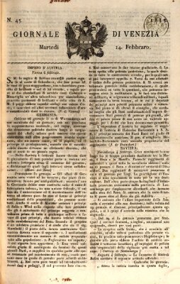 Giornale di Venezia Dienstag 14. Februar 1815