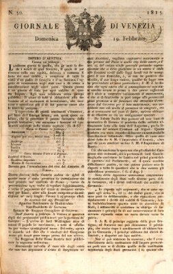 Giornale di Venezia Sonntag 19. Februar 1815