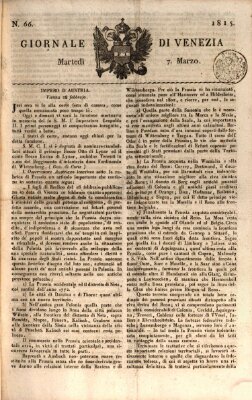 Giornale di Venezia Dienstag 7. März 1815