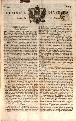 Giornale di Venezia Freitag 10. März 1815