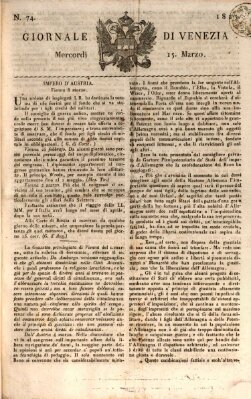 Giornale di Venezia Mittwoch 15. März 1815