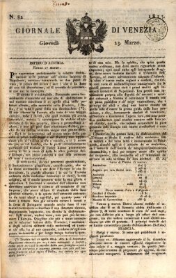 Giornale di Venezia Donnerstag 23. März 1815