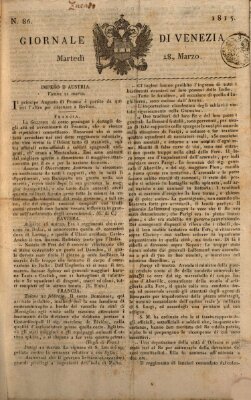 Giornale di Venezia Dienstag 28. März 1815