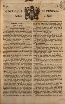 Giornale di Venezia Samstag 1. April 1815