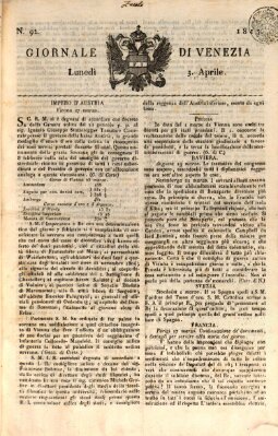 Giornale di Venezia Montag 3. April 1815