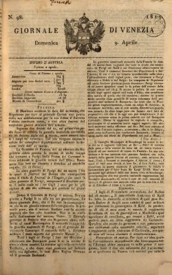 Giornale di Venezia Sonntag 9. April 1815