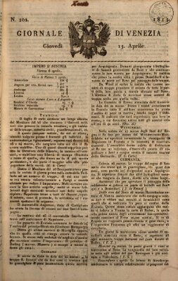 Giornale di Venezia Donnerstag 13. April 1815