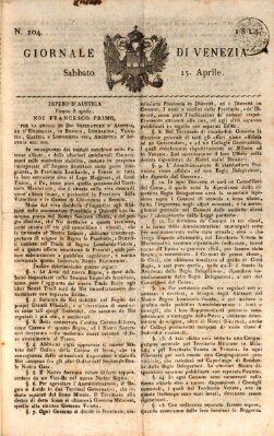 Giornale di Venezia Samstag 15. April 1815