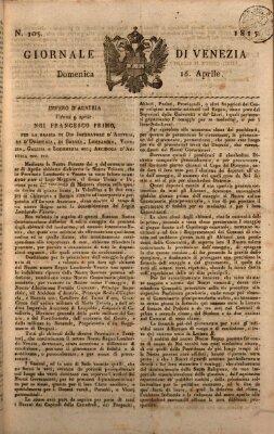 Giornale di Venezia Sonntag 16. April 1815