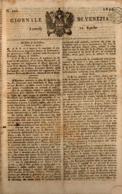 Giornale di Venezia Montag 17. April 1815