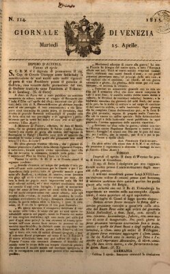 Giornale di Venezia Dienstag 25. April 1815