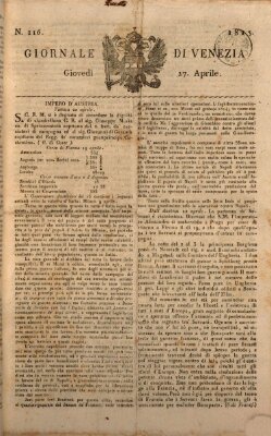 Giornale di Venezia Donnerstag 27. April 1815