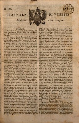 Giornale di Venezia Samstag 10. Juni 1815