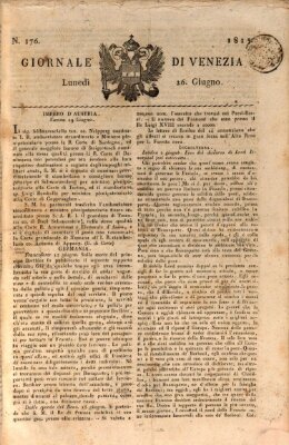 Giornale di Venezia Montag 26. Juni 1815