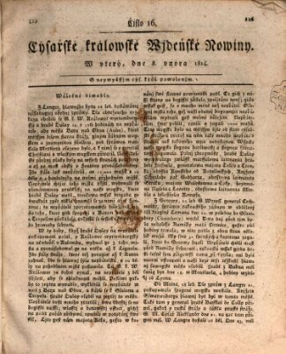 Cýsařské králowské wjdeňské nowiny Dienstag 8. Februar 1814