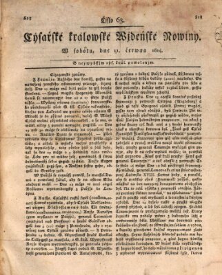 Cýsařské králowské wjdeňské nowiny Samstag 11. Juni 1814