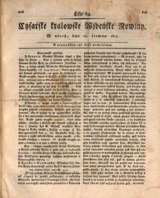 Cýsařské králowské wjdeňské nowiny Dienstag 14. Juni 1814