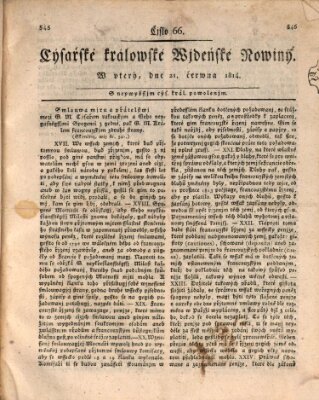 Cýsařské králowské wjdeňské nowiny Dienstag 21. Juni 1814