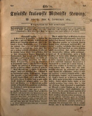 Cýsařské králowské wjdeňské nowiny Dienstag 5. Juli 1814