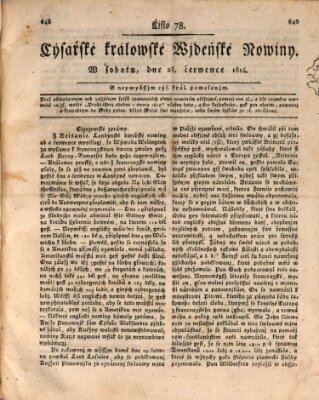 Cýsařské králowské wjdeňské nowiny Samstag 23. Juli 1814