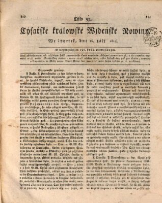 Cýsařské králowské wjdeňské nowiny Donnerstag 15. September 1814