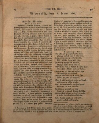 Cýsařské králowské wjdeňské nowiny Montag 8. August 1814