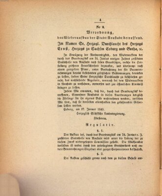 Gesetz-Sammlung für das Herzogtum Coburg (Coburger Regierungs-Blatt) Freitag 17. Januar 1840