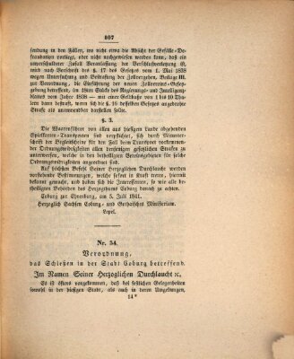 Gesetz-Sammlung für das Herzogtum Coburg (Coburger Regierungs-Blatt) Montag 12. Juli 1841