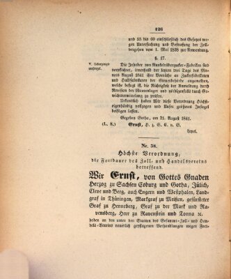 Gesetz-Sammlung für das Herzogtum Coburg (Coburger Regierungs-Blatt) Samstag 21. August 1841