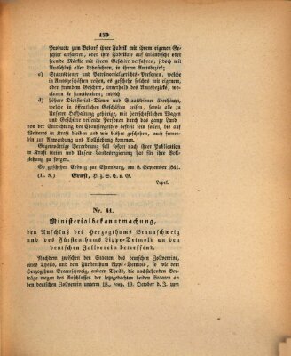 Gesetz-Sammlung für das Herzogtum Coburg (Coburger Regierungs-Blatt) Dienstag 28. Dezember 1841