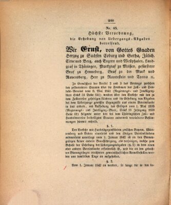 Gesetz-Sammlung für das Herzogtum Coburg (Coburger Regierungs-Blatt) Mittwoch 1. Dezember 1841